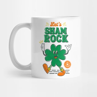 Retro Shamrock and Roll - St.Paddys character Mug